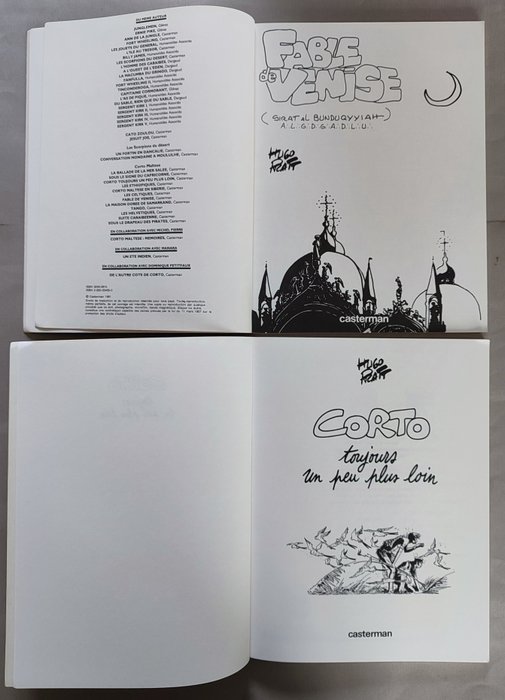 Corto Maltese T5 + T7 - Corto toujours un peu plus loin + Fable de Venise - 2x B - 2 Albums - Første udgave - 1979/1981