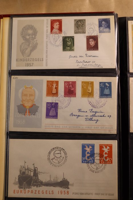 Holland 1953/1988 - Samling af FDC'er i 4 PSIII albums