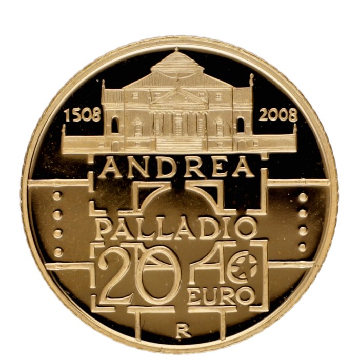 Italien. 20 Euro 2008 "Andrea Palladio" Proof