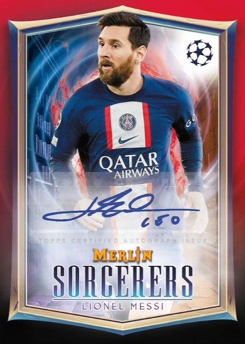 2022/23 Topps Merlin UEFA Club Competitions - Sealed Blaster Box - Chase the Autograph / Match Ball - 1 Sealed box - Næsten så god som ny (NM)