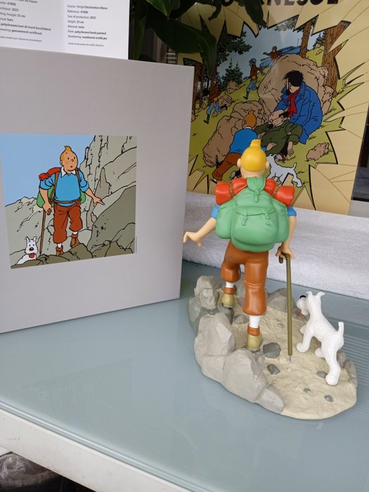 Figur - Tintinimaginatio - Tintin - Statuette Moulinsart 47000 - Tintin randonneur - Harpiks