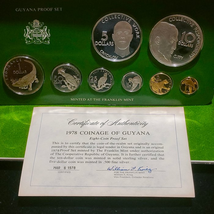 Guyana Proof Set 1978  (Ingen mindstepris)