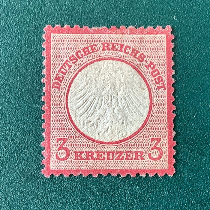 Tyske Kejserrige 1872 - 3 Kreuzer Klein Brutschield - centreret - Michel 9