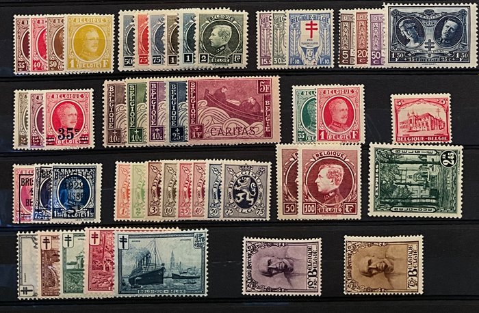 Belgien 1865/1932 - Udvalg af serier og frimærker - POSTFRIS - ex OBP 26/374C