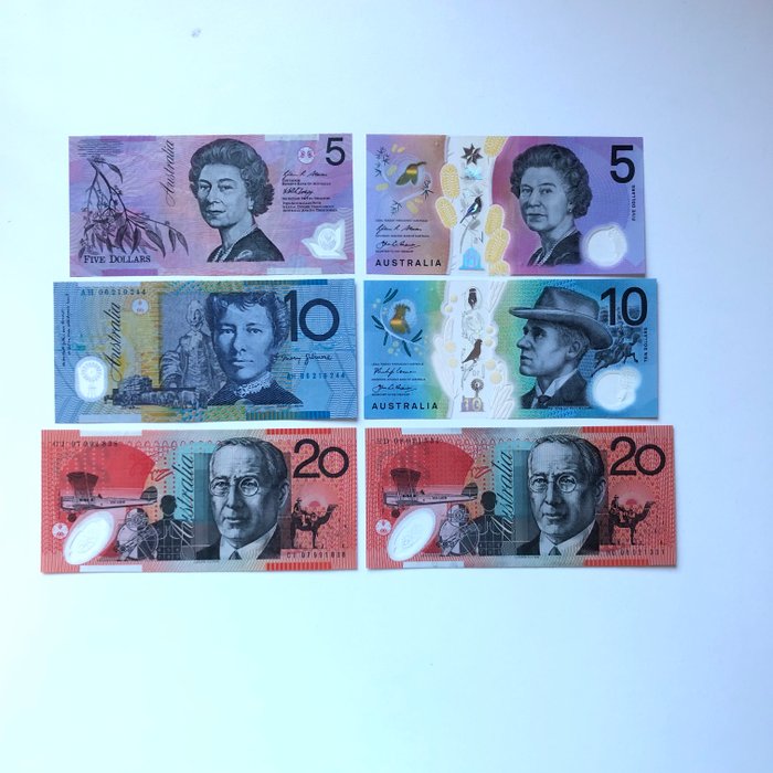 Australien. - 6 billetes - various dates  (Ingen mindstepris)