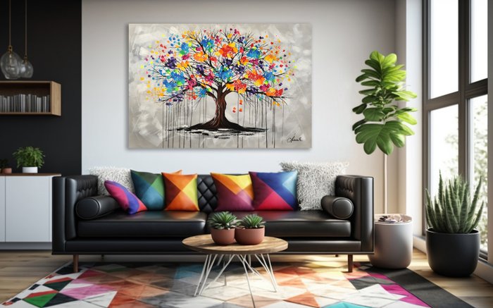 Monika Spiewak - Tree Of Life  - XXL -  on Frame - Ready to Hang