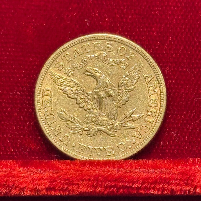 8,35 gr - Guld 900 - $5 1882 - Liberty - kontanter