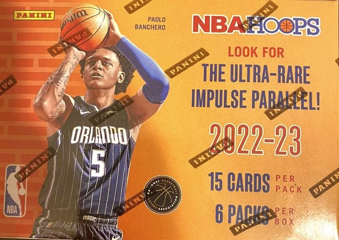 2022/23 Panini NBA Hoops Search for Retail-exclusive autographs throughout various Retail SKUs! - 1 Sealed box - Glimrende (EX)