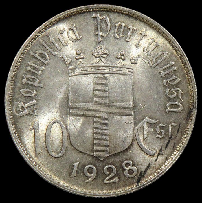 Portugal. Republic. 10 escudos 1928 "Cavalinho"  (Ingen mindstepris)