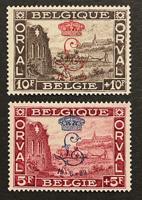 Belgien 1928 - Orval Abbey "First Orval" print "L and Crown 19-8-29" - POSTFRIS - OBP 272A/272K