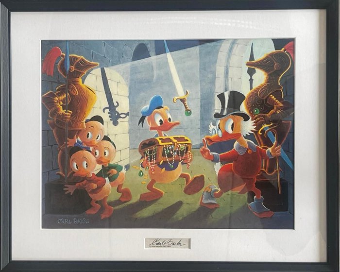 Carl Barks - The Old Castle's Secret - beautiful Carl Barks print with original signature insert