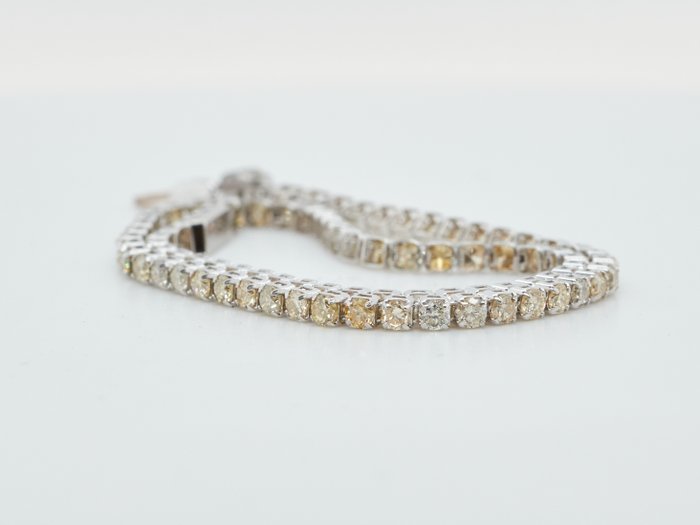 Ingen mindstepris - Armbånd 14 kt. -  1.97ct. tw. Diamant (Naturfarvet)