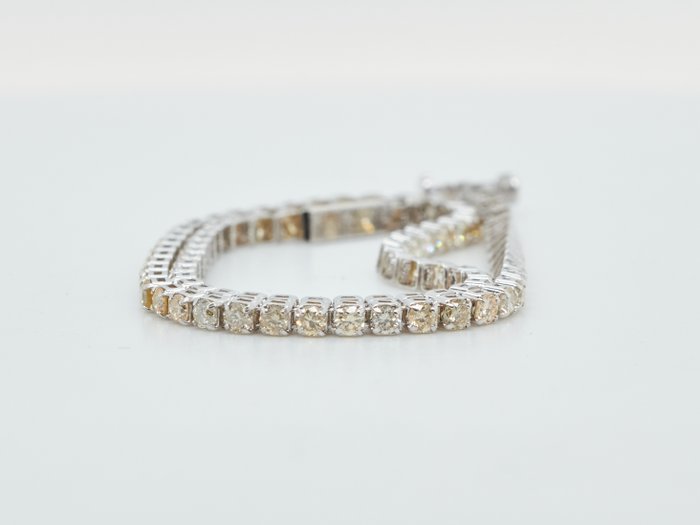 Ingen mindstepris - Armbånd 14 kt. -  1.97ct. tw. Diamant (Naturfarvet)