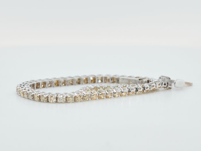 Ingen mindstepris - Armbånd 14 kt. -  1.97ct. tw. Diamant (Naturfarvet)