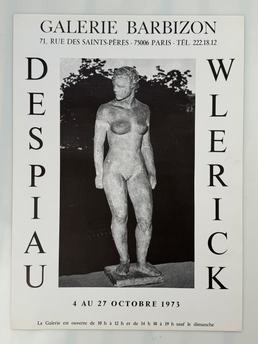 Despiau Wlerick - Galerie Barbizon - 1970‹erne