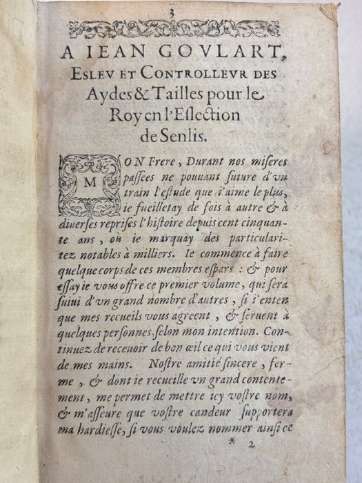 Jean Goulard - Thresor d'histoires admirables et mémorables de nostre temps. [ Magie, Loups garous, Miracles, - 1620