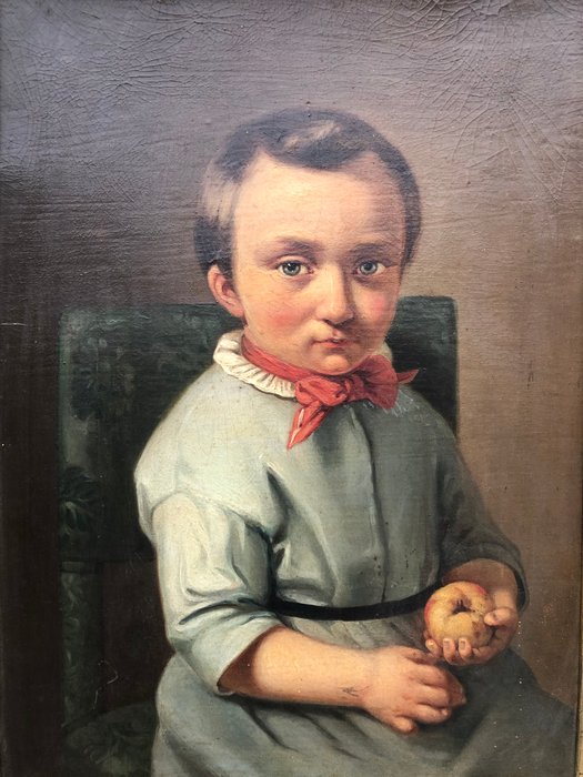 Italian school (XVIII-XIX) - Boy with apple in hand