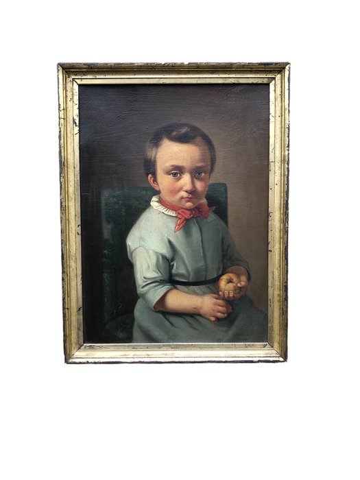 Italian school (XVIII-XIX) - Boy with apple in hand