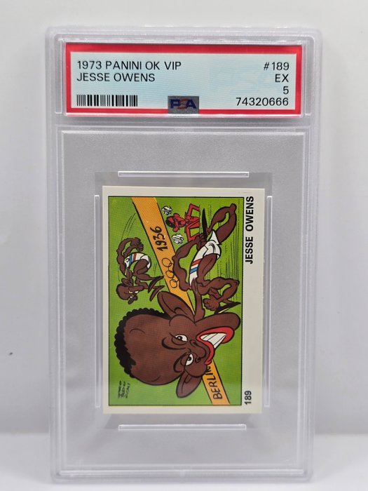 1973 Panini OK VIP Jesse Owens #189 PSA 5 - 1 Graded sticker