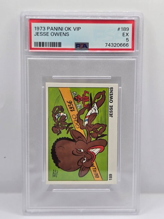 1973 Panini OK VIP Jesse Owens #189 PSA 5 - 1 Graded sticker