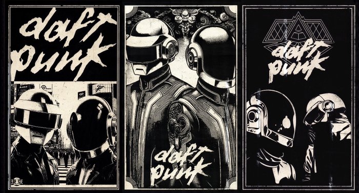 AE (XX) - “Daft Punk Bundle (X3) “Daft punk in Shibuya” “Daft Punk”  “Discovery” - Signed  CoA