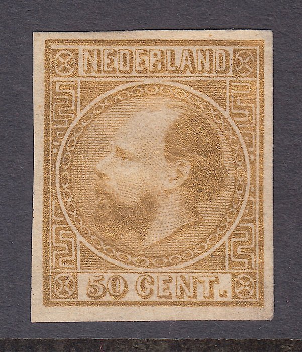 Holland 1867 - Kong William III imperforerede - NVPH 12IIv