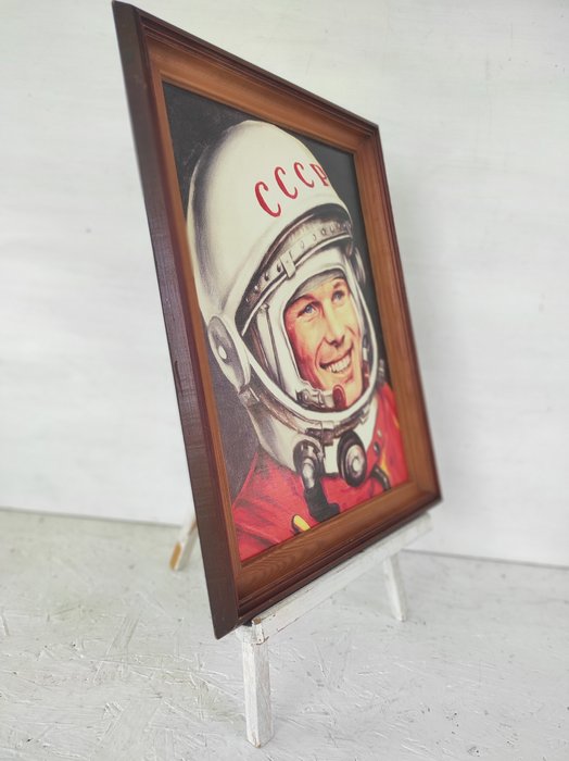 CCCP Space Age Litografi - Kosmonaut Yuri Gagarin - 1970-1980 - Aviator - kosmonaut