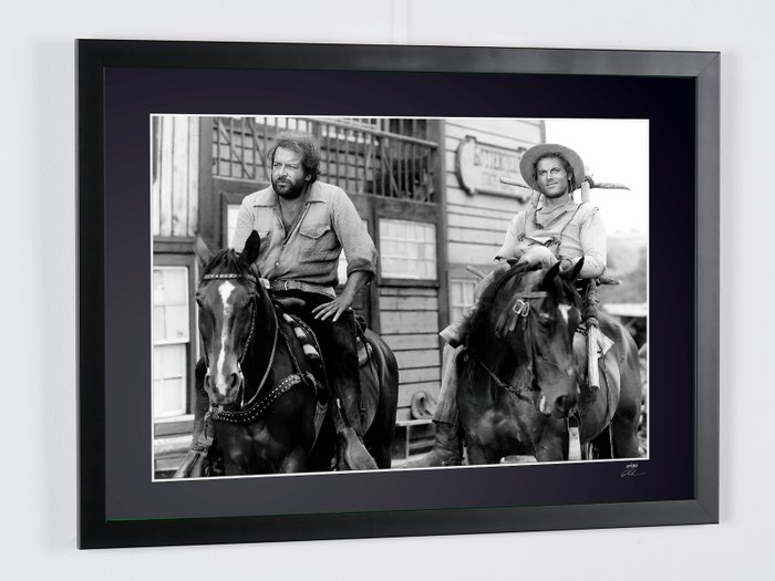 They Call Me Trinity 1970 - Bud Spencer  Terence Hill - Fine Art Photography - Luxury Wooden Framed 70X50 cm - Limited Edition Nr 04 of 30 - Serial ID 17084 - Original Certificate (COA), Hologram Logo Editor and QR Code - 100% New items.