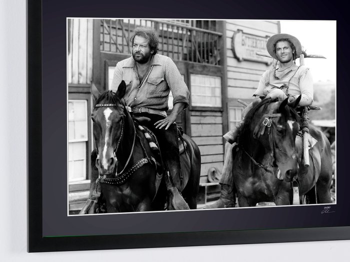 They Call Me Trinity 1970 - Bud Spencer  Terence Hill - Fine Art Photography - Luxury Wooden Framed 70X50 cm - Limited Edition Nr 04 of 30 - Serial ID 17084 - Original Certificate (COA), Hologram Logo Editor and QR Code - 100% New items.