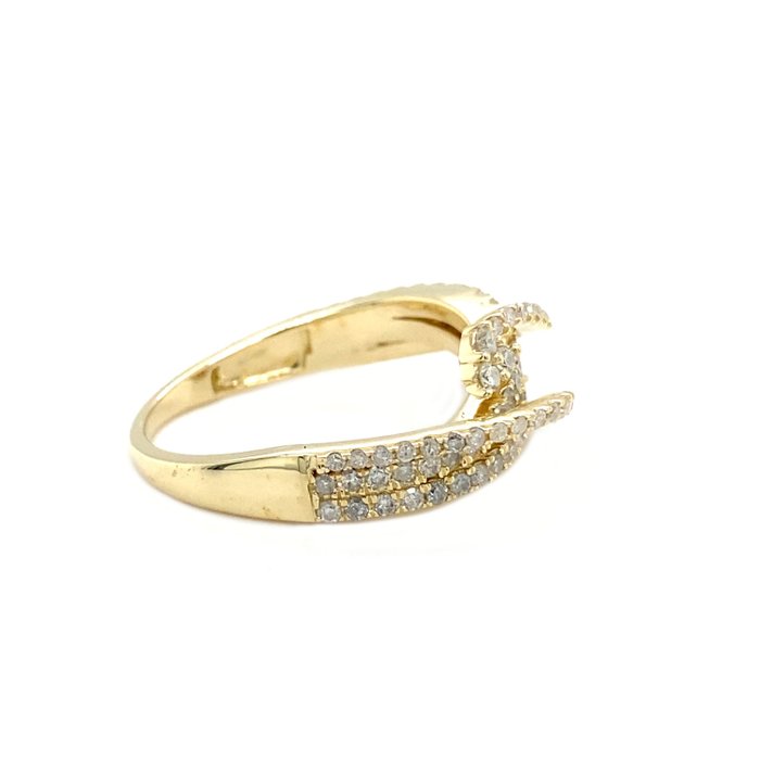 Ring - 14 karat Gulguld -  060ct tw Diamant (Natur)