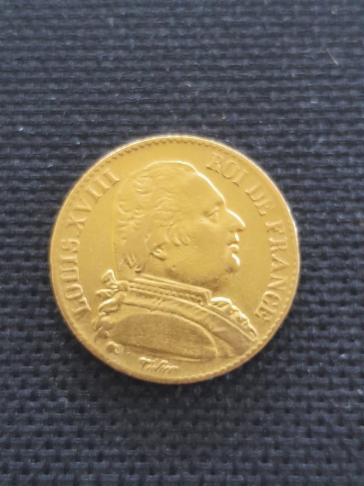 Frankrig. Ludvig 18. (1814-1824). 20 Francs 1815-A (Parijs)