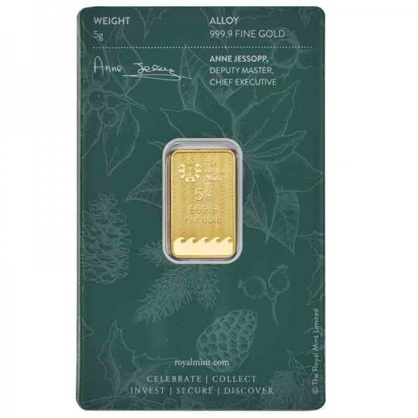 5 gram - Guld 999 - Royal Mint – Britannia "Merry Christmas" - Forseglet