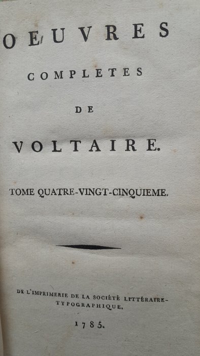 Voltaire - Lettres du Roi de Prusse et de M. de Voltaire - 1785