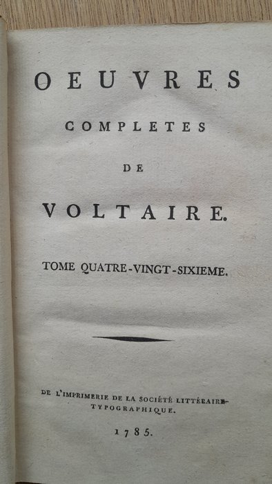 Voltaire - Lettres du Roi de Prusse et de M. de Voltaire - 1785