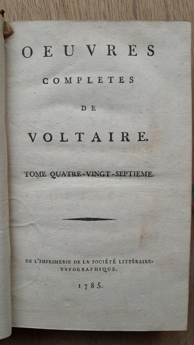 Voltaire - Lettres du Roi de Prusse et de M. de Voltaire - 1785