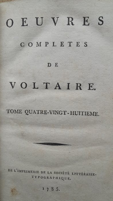 Voltaire - Lettres du Roi de Prusse et de M. de Voltaire - 1785