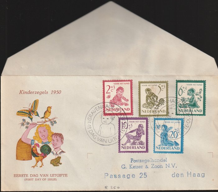 Holland 1950 - FDC Børnefrimærker - NVPH E4