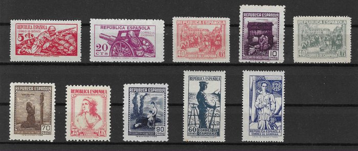 Spanien 1939 - Kampagne-e-mail - Edifil NE46/NE55 **/*