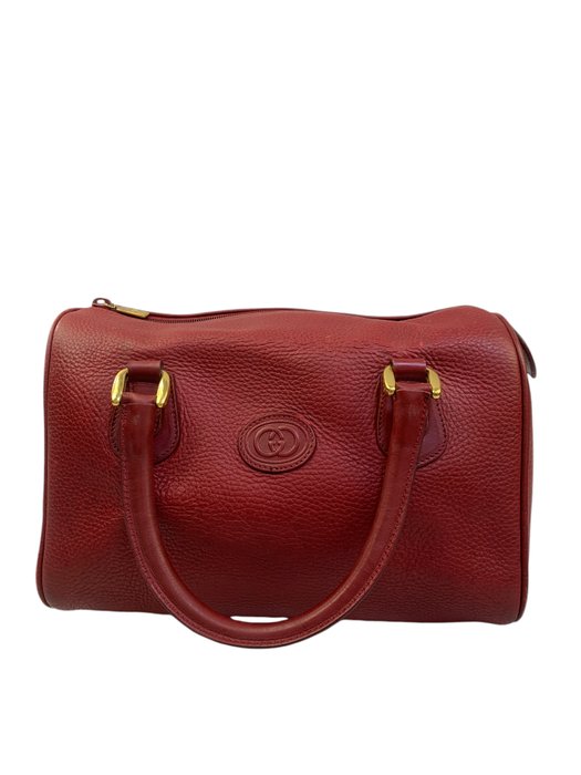 Gucci - Red Leather Boston - Håndtaske