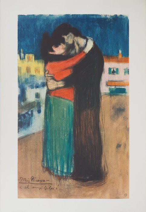 Pablo Picasso (1881-1973) - Hommage à Toulouse-Lautrec : Couple amoureux