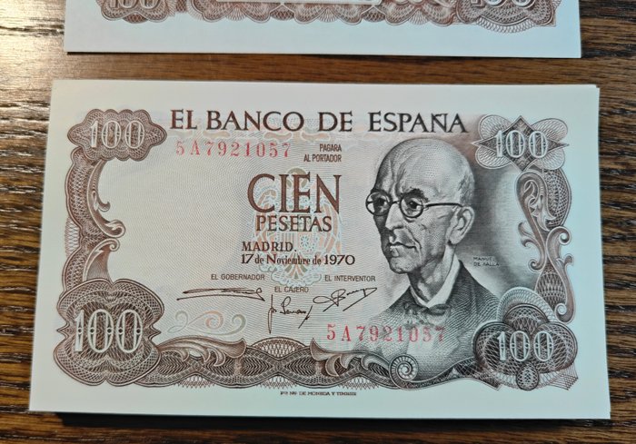 Spanien. - 50 x 100 Pesetas 1970 - Pick 152  (Ingen mindstepris)