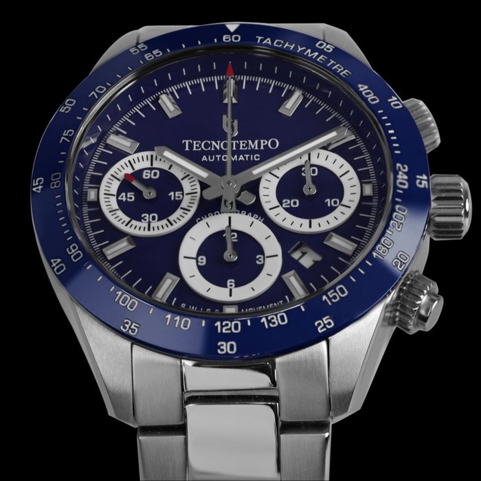 Tecnotempo - "Chrono Round" - Designed and Assembled in Italy - Swiss Movt - Limited Edition - - Ingen mindstepris - TT200ROABL - Mænd - 2011-nu