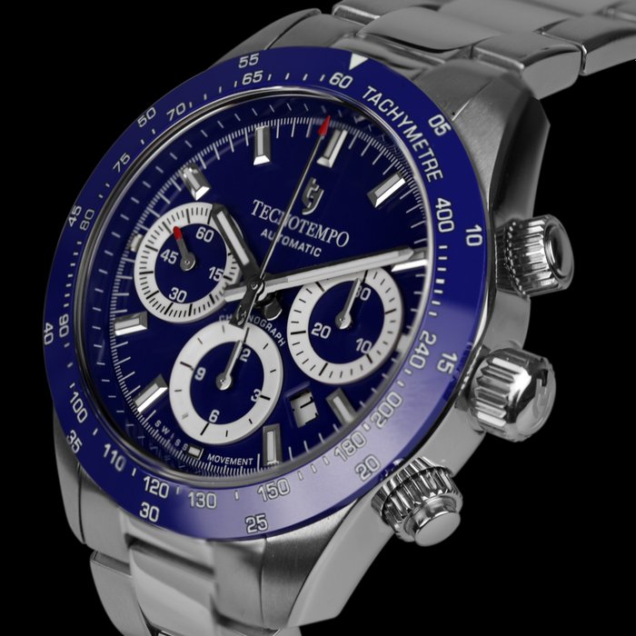 Tecnotempo - "Chrono Round" - Designed and Assembled in Italy - Swiss Movt - Limited Edition - - Ingen mindstepris - TT200ROABL - Mænd - 2011-nu