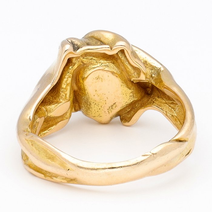 Ring - 18 kraat Gulguld - Perle