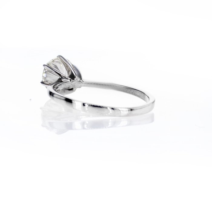 Forlovelsesring - 14 karat Hvidguld -  1.51ct. tw. Diamant (Natur)