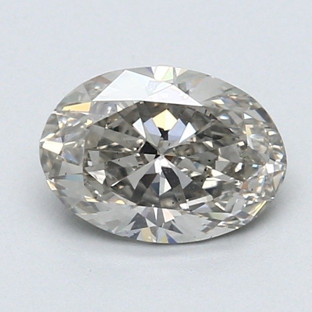 1 pcs Diamant  (Naturfarvet)  - 1.20 ct - Oval - Fancy light Grå - SI1 - Gemological Institute of America (GIA)