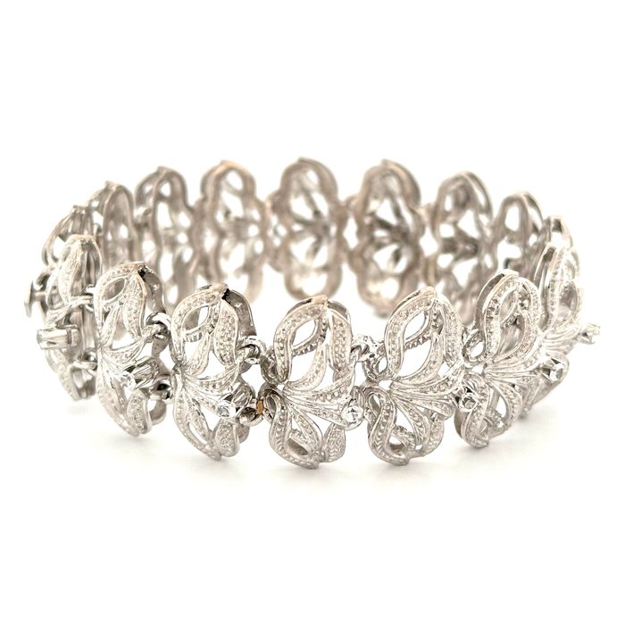 Handmade - Armbånd - 39.9 - 18 kraat Hvidguld - Diamant