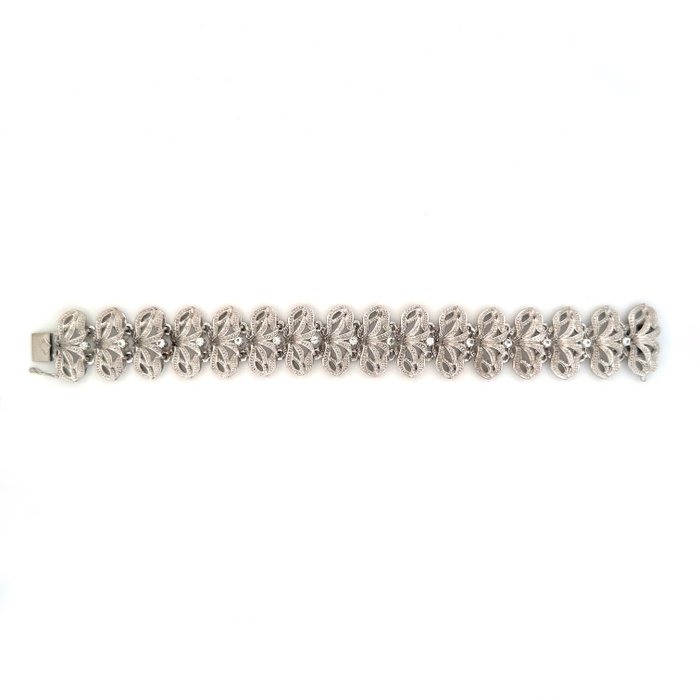 Handmade - Armbånd - 39.9 - 18 kraat Hvidguld - Diamant