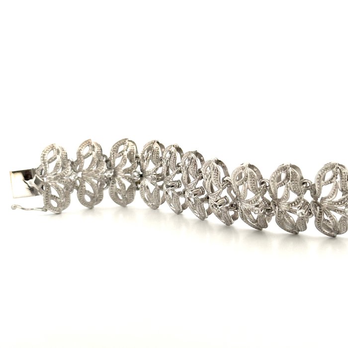 Handmade - Armbånd - 39.9 - 18 kraat Hvidguld - Diamant