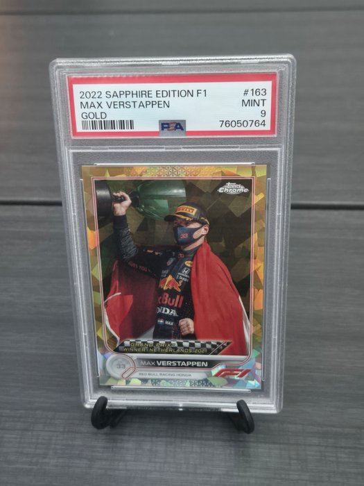 2022 Topps Sapphire Edition F1 Max Verstappen #163 Gold /50 PSA 9 Graded card